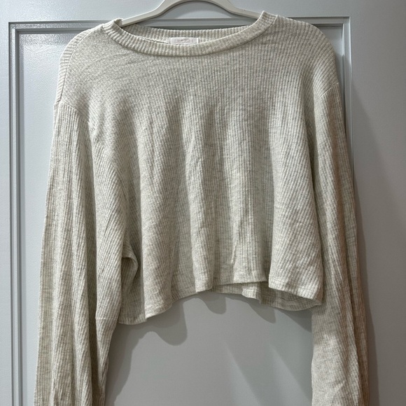 Blush Sweaters - Cropped Cozy Cream Sweater, Size S